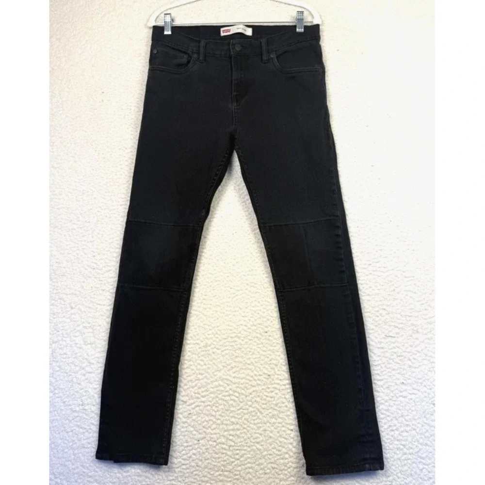 Levis 511 Jeans Mens 30x30 Black Slim Fit Denim Five Pocket‎ Zip Fly Red Tab